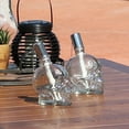 thumbnail image 4 of Sunnydaze Grinning Skull Glass Tabletop Torches - Clear - 2-Pack, 4 of 9
