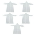 thumbnail image 1 of 5 uds impermeable con capucha EVA gruesa de secado rápido reutilizable una pieza Poncho de lluvia con capucha chaqueta para adultos viajes al aire libre blanco, 1 of 5