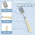thumbnail image 3 of ACDANC 2 Pieces Forks Stainless Steel,Cheese Handle Salad Forks,Stainless Steel Dinner Forks,Mix2, 3 of 7