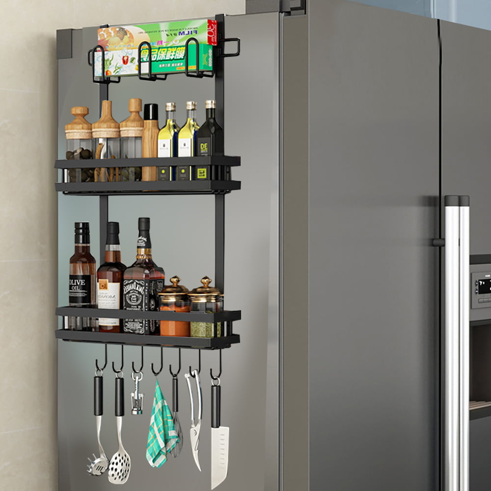 1Pcs Kitchen Refrigerator Side Storage Rack Side Shelf Rack Organizer 28*68cm 