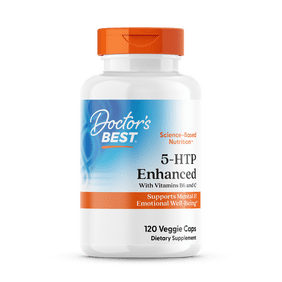 Doctor's Best 5-HTP Enhanced with Vitamins B6 and C, Non-GMO, Vegan, Gluten Free, Soy Free, 120 Veggie Caps