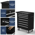 thumbnail image 2 of 7-Drawer Tool Chest,Rolling Tool Cart with Wheels,High Capacity Tool Cabinet with Locking System for Garage, Warehouse, Workshop-Black, 2 of 7