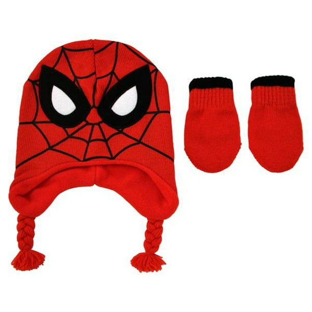 Marvel Avengers Spiderman Beanie and Mitten Set, Red, Baby Boys, Age 0 ...