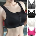 thumbnail image 2 of [Big Save!]Women Zip Front Sports Bras High Impact Support Bra Wirefree Zipper Adjustable Post Surgery Bra, 2 of 6