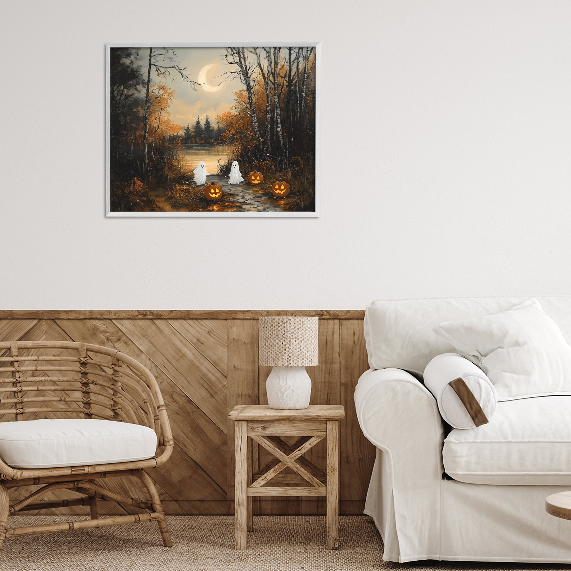 Autumn Ghosts at Lake White Framed Giclee Art, design by Arlington Prints