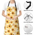 thumbnail image 4 of Kdxio Coffee Plaid Sunflower Apron with Pockets Adjustable Kitchen Aprons for Men Women Waterproof Aprons for Cooking,Drawing,Crafting, Baking Household Cleaning, 4 of 5