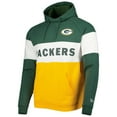 thumbnail image 2 of Men's New Era Gold Green Bay Packers Colorblock Current Pullover Hoodie, 2 of 3