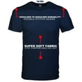 thumbnail image 3 of Mossimo 3-Pack Men's T-Shirts, Soft Micro Modal Basic Casual Tees, Plain Undershirts for Men, Navy/Grey/Red, L, 3 of 6