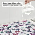 thumbnail image 3 of Dish Drying Mat, Dragonfly Plant Butterfly Highly Absorbent Drying Matt Kitchen Counter, Dish Mat Drying Pad Dishes Drainer Mats for Kitchen Counter or Sink, 16 x 18 inch, 3 of 6