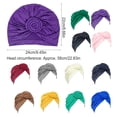 thumbnail image 3 of Sonducket Turbante Nudo Musulmán Hijab Donut Llanura Pañuelo Sombreros Pérdida Bonnet Decoración para Mujeres Accesorios Verde Type3 NO3, 3 of 6