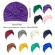 thumbnail image 5 of Minnieouse Turban Knot Hijab Hat Donut Cover Solid Stretch Headscarf Caps Loss Bonnet para mujeres Accesorios de maquillaje Gris Type6 NO6, 5 of 6