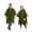 02_Green【Raincoat x1】, variant on Thickened Cloak Raincoat, Adult Poncho for Men and Women, Portable Rain Cape for Outdoor Hiking Cycling Commuting, Non Disposable Reusable Rainwear, Blue, by IHXORA