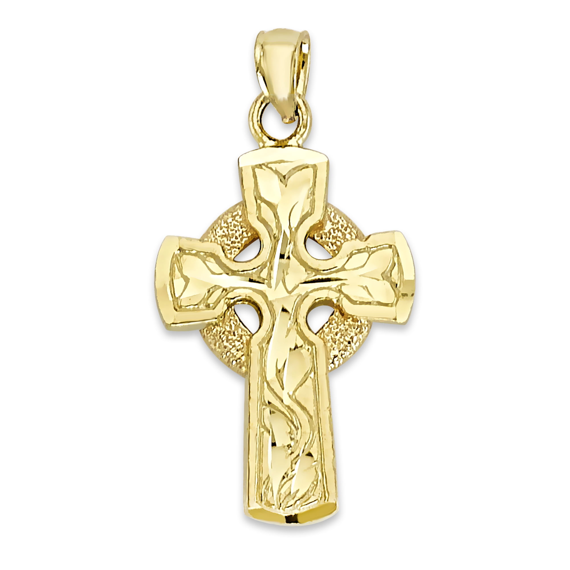 Engraved Vine Detail, Crucifix Jewelry 