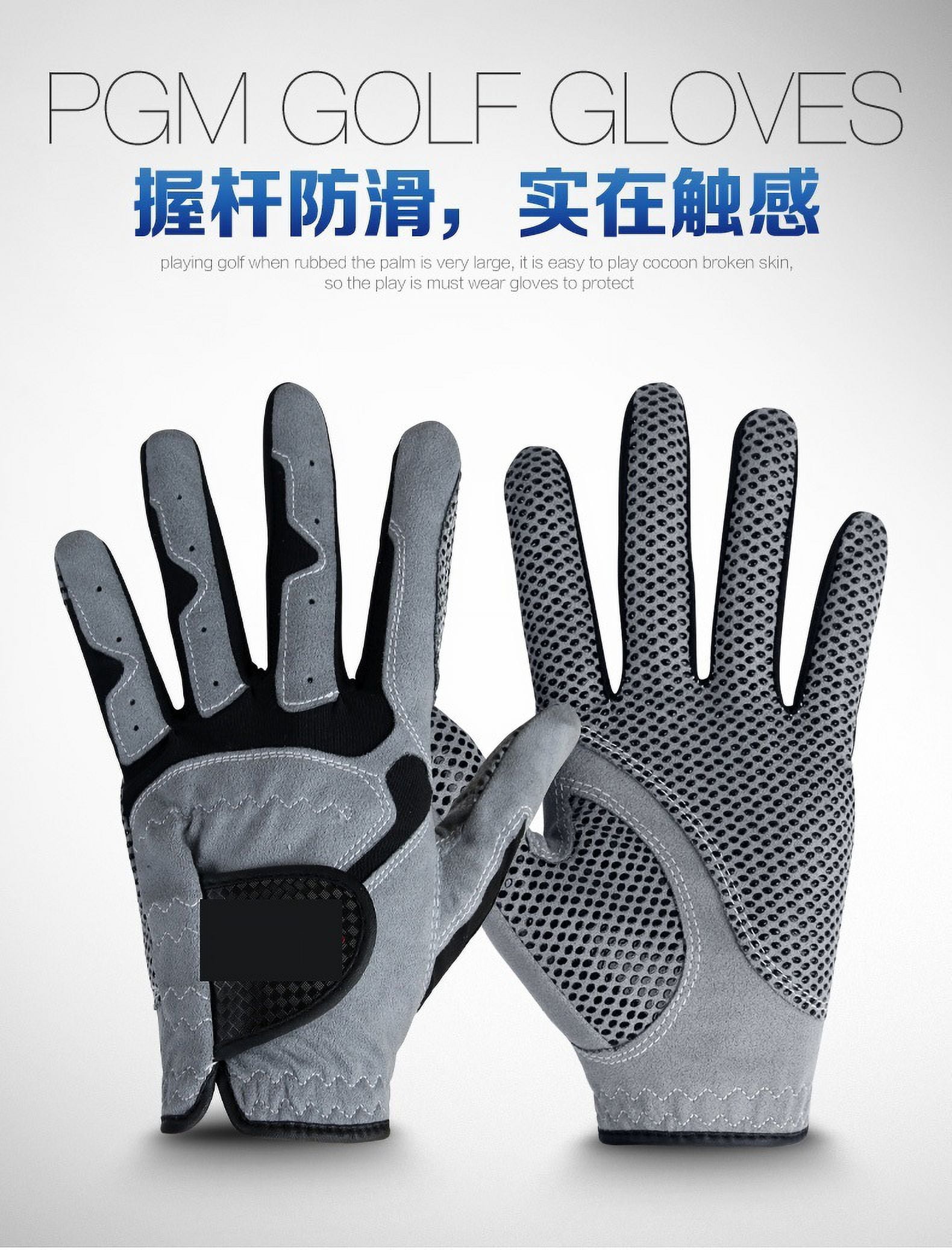 Pack 1 Pcs Men's Golf Glove Micro Fiber Soft Left /Right Golf Glove Anti-Skidding Non Slip Particles Breathable Golf Gloves ,Secure Grip