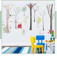 thumbnail image 3 of Mural de decoración de fondo de TV, pegatinas de pared de animales de estilo nórdico grande para niños, árbol de dibujos animados, bosque, niños, habitación de bebé, póster adhesivo Adepaton 2022086-1, 3 of 6