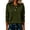 Army Green, variant on Women's Long Sleeve Collared Golf Top with Button Placket and Relaxed Athletic Fit