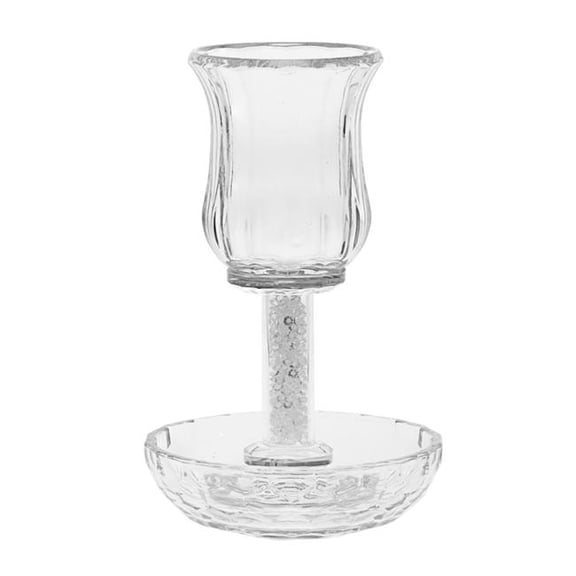 Legacy Judaica 1139 Kiddush Crystal Cup with Tray