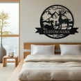thumbnail image 4 of KAINSY Personalized Deer Metal Cabin Sign | Deer Metal Wall Art | Custom Family Name Sign | Camper Wall Decor Last Name Sign | Cabin Decor | Custom Outdoor Metal Sign | Deer Hunter Gift | Porch Sign, 4 of 8
