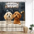 thumbnail image 5 of JHyouerji Shower Curtain,Waterproof Decor Curtain,24x70 Inch Rustic Bath Curtain with Hooks for Bathroom Hotel, 5 of 7