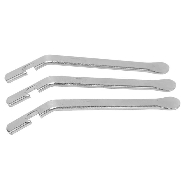3pcs Stainless Steel Bicycle Tire Levers, High Hardness, Lightweight, Ergonomic, Rounded Corners, Durable