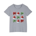 thumbnail image 2 of Zwiiyzr 2025 Chemises de Noël Mignonnes pour Garçons et Filles Mode Imprimée Décontractée Manches Courtes Col Rond Coton 3-10 Ans Gris, 2 of 5