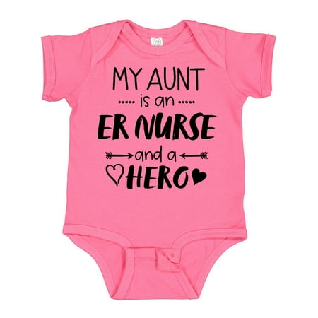 

Inktastic My Aunt is an ER Nurse and a Hero Gift Baby Boy or Baby Girl Bodysuit