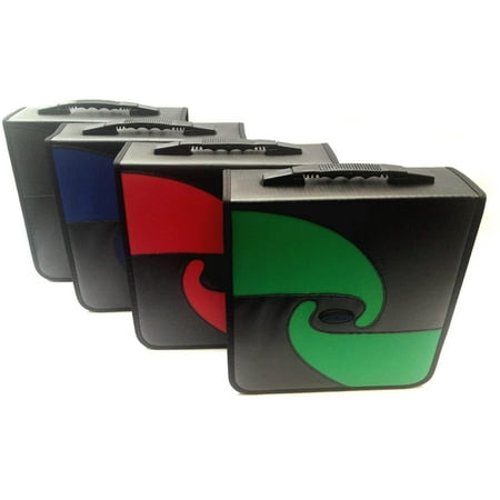 48 Disc Cd Wallet - Boostwaves Premium PU Vinyl Leather 360 Compact Disc CD DVD Blu-Ray Media Wallet Folder Carrying Case, Assorted Colors