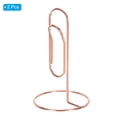 thumbnail image 3 of Uxcell Place Card Holder 2pcs Memo Clip Holder Stand Table Number Holders Paper Clip Shape, Rose Gold 2pcs, 3 of 5