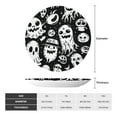 thumbnail image 2 of Balery Black White Spooky Ghosts Print Bone China Decorative Plate Ceramic Dinner Plates Art Crafts with Display Stand-10in, 2 of 6