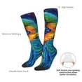 thumbnail image 4 of Naloa Vibrant Rainbow Parrot Fantasy Knee Socks, High Socks Long Stretchy Sock Women Knee High Stocking, Long Socks for Women, 4 of 6