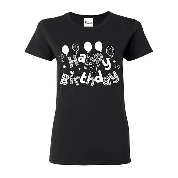 Women's T-Shirt Short Sleeve - Happy Birthday