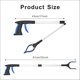 thumbnail image 2 of Collection Tools 81cm Object Grabber Rotating Flexible Foldable Retractable Metal for Disabled on Ground Garden Waste Extendable Clamp Blue, 2 of 5