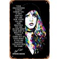 thumbnail image 1 of Placa Metal Vintage Stevie Nicks Pintura Hierro Rectangular Pared 30x40cm, 1 of 9