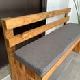 thumbnail image 3 of Banca de Jardín con Respaldo y Cojín para Exterior o Interior para Tres o Dos personas, Estilo Vintage De Madera Durable. D4  Moderno, 3 of 9