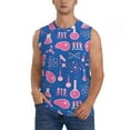 thumbnail image 2 of Lsque Science Experiment Print Men's Cotton Blend Sleeveless Muscle Shirts (S-3XL)- Moisture Wicking, Odor Protection, UPF 30+,Small, 2 of 8