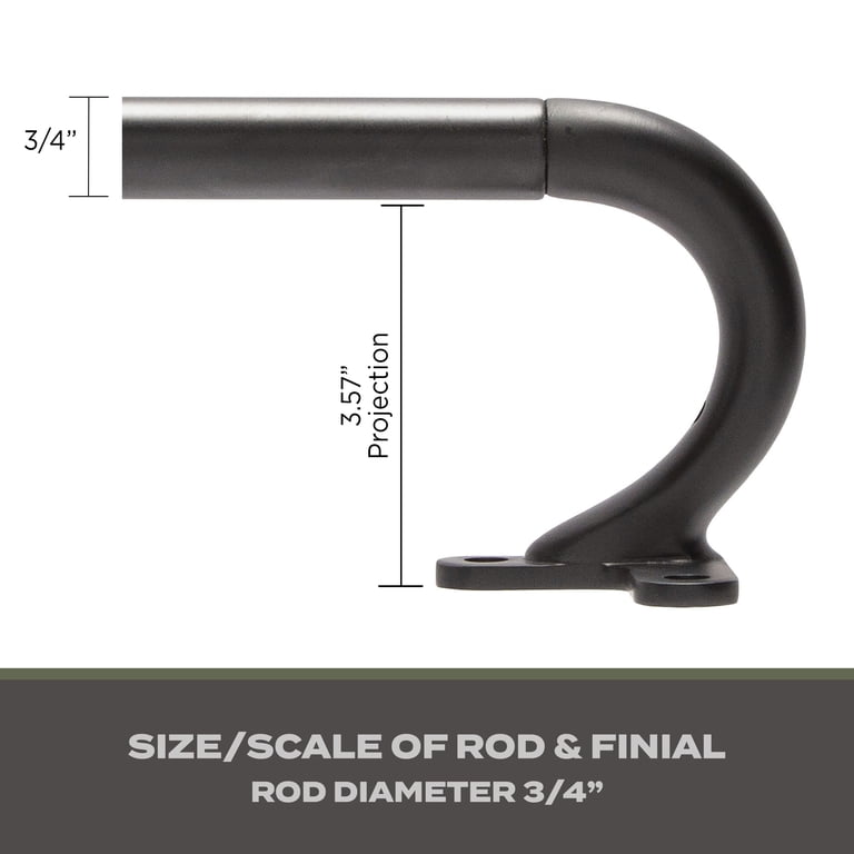 Curved Blackout Wrap Curtain Rod 22-62 Inches photo 5