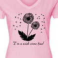 thumbnail image 4 of Inktastic I'm a Wish Come True Dandelion in Black Women's V-Neck T-Shirt, 4 of 5