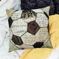 thumbnail image 2 of Autua Vintage Football Pillowcase Throwing Cushion Cover Personalized Square Pillowcase Cotton Linen Decoration New Home Men's Ladies Boys Girls Sofa Bed 20x20in, 2 of 5