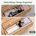 thumbnail image 3 of Organizador de cajones Kootek, paquete de 16 unidades, caja de almacenamiento de ropa de tela, 3 of 7