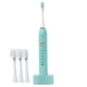 thumbnail image 2 of Cepillo de dientes eléctrico con temporizador y 4 cabezales de cepillo - Impermeable IPX7, 5 modos de limpieza, recargable USB, portátil para viajar - blanco, azul, rosa, 2 of 6