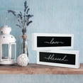 thumbnail image 4 of Excello Global Products 2 Pack of White Shadow Box Sign - Love & Blessed - EGP-HD-0377B, 4 of 4
