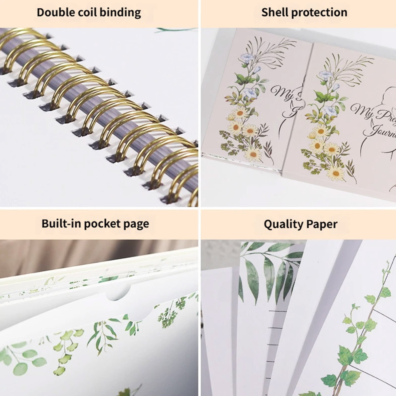 Pregnancy Journal 132 Pages Book for Expecting Women First Time Mom, Hard Cover Pregnancy Planner Memory Books