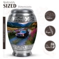 thumbnail image 2 of JAGASY Car Funeral Cremation Urns for Ashes Adult - Mountain Memorial Urn for Human Ashes Keepsake Mom - Little Classic Car Urns - Small Lavender Grass Ash Holder for Adult Male - 3 Inch, 2 of 7