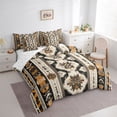 thumbnail image 3 of Homewish Bohemian Aztec Bedding Comforter Set 7pcs for Adult, Hippie Stripes Rectangle Queen Bedding Sets, Southwestern Reversible Queen Sheet Sets, Ultra Soft Bedroom Decor, 3 of 7