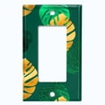 thumbnail image 6 of Metal Light Switch Plate Cover Tropical Jungle Palm Leaves Yellow Green JGL004, 6 of 14