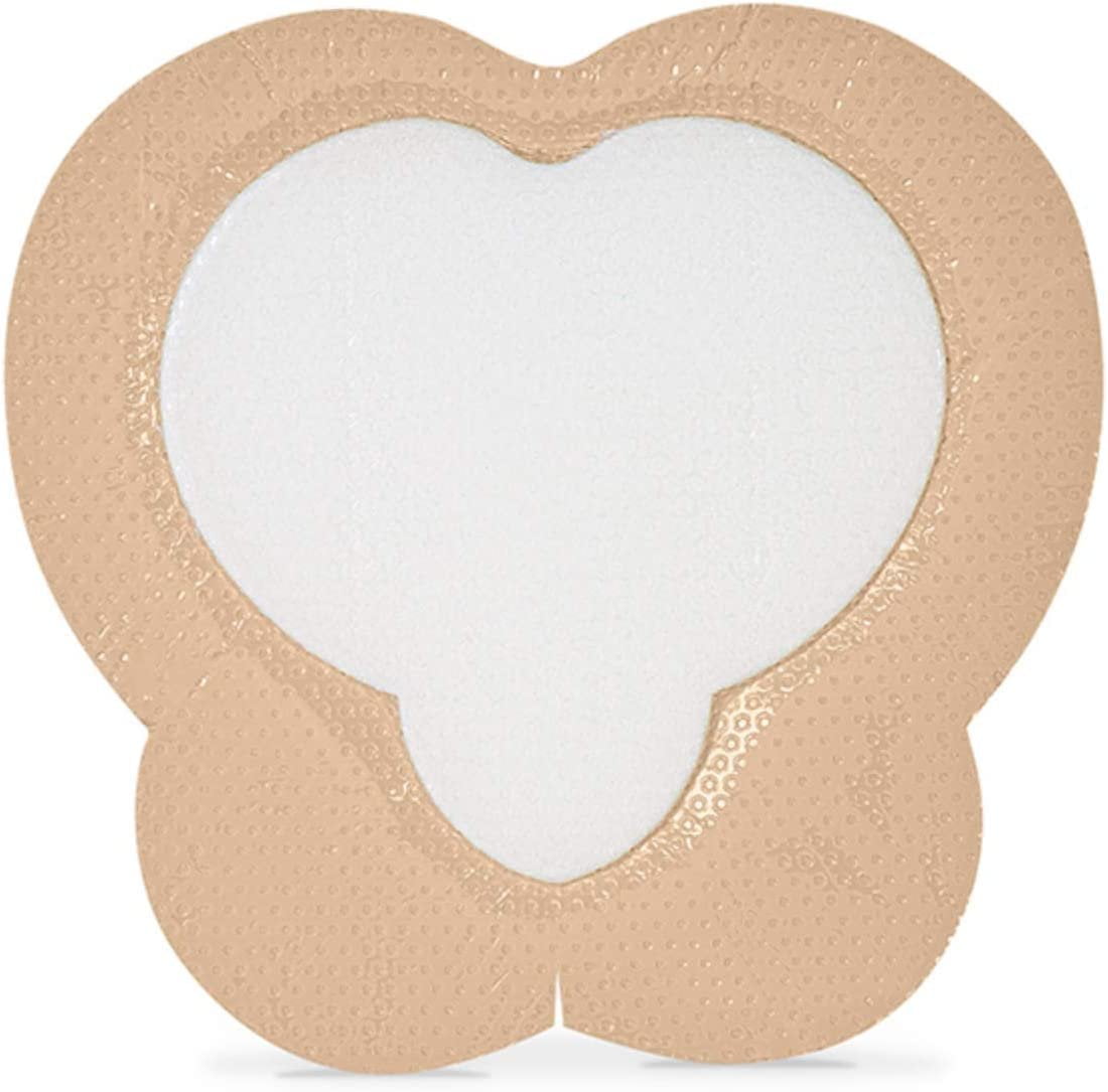 Bordered Silver Silicone Ag Sterile Highly Absorbent Antibacterial Dressing, Sacral, Sacrum 7"x 7" (4.9"x 4.7" Pad), 5 dressings, MedHeal by MedvanceTM /Box