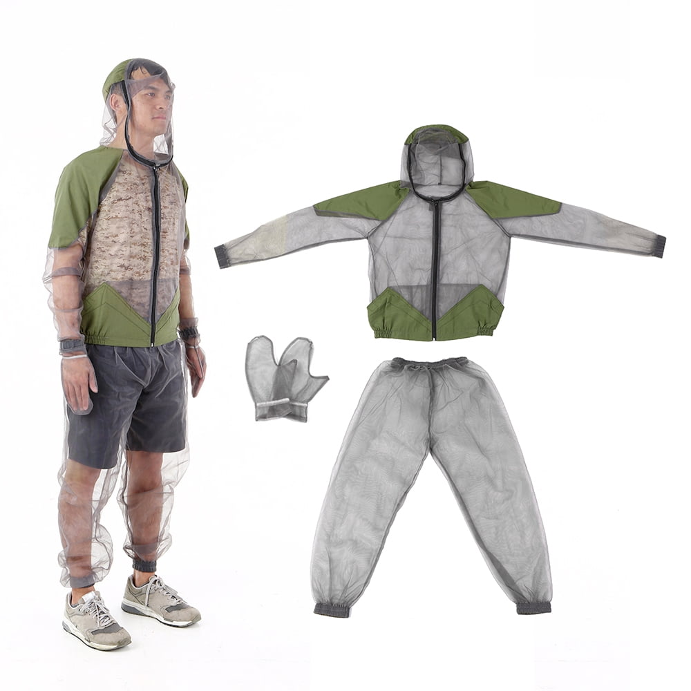 Elowen stainless steel dish plate Utensil Outdoor Repellent Suit Bug Jacket Mesh Hooded Suits Fishing Hunting Camping Jacket Protective Mesh Shirt Gloves Pants