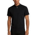 thumbnail image 4 of Yuncity Mens Tshirts Plus Size Crew Neck Short Sleeve Solid Color Summer Relaxed Outdoor Daily Wear Men's Tees Size L Black, 4 of 4