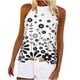 thumbnail image 1 of Mujeres Casual Impreso Sin Mangas Halter Sin Tirantes Cuello Redondo Jersey Blusa Tops Wmkox8yi bvn3706, 1 of 8