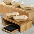 thumbnail image 4 of Sustain 1/2 lb Bamboo Paper #50 Food Tray / Boat - with PLA Lining, Compostable - 4 1/4" x 2 3/4" x 1 1/2" - 50 count box, 4 of 11